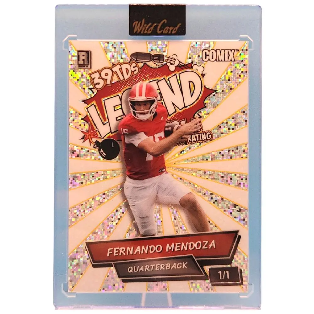 Fernando Mendoza Rare Limited Edition To 1/1 Only One In Existence 2025 Wild  Card Football "39 TDs Boomb Legend" Holographic Glitter "Colorblast" Card  Sealed In Mint Conditions - TikTok Shop