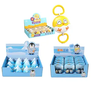 3Pcs Cartoon Animal Toys Set, Pull Rope Whistle Chick Ball, Iceberg Penguin Hatching & Water-Absorbing Growing Penguin Toys, for Kids