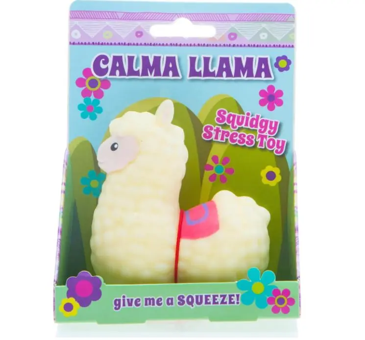 Calma Llama Stress Relief Toy | Unique Stress Balls for Adults & Teenagers - Animal Squishy Fidget Toys for Anxiety - Cool Desk Accessories | Cute Stocking Stuffer Llama Gifts