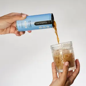 Pop & Bottle Classic Cold Brew Oat Milk Latte (12 Pack) with Naturally Sweet Dates & Antioxidants from Coffee Berries