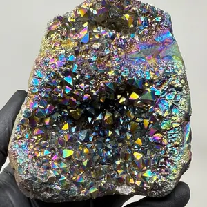 4.5” inch Titanium Aura Amethyst Cluster Specimen