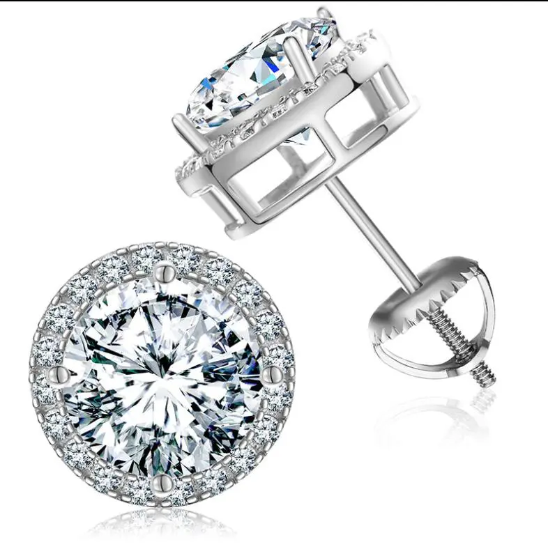 UCCIYO Moissanite Earrings 0.2-8.0ct 3-10mm ,Earrings for Women and Men Fashion Simple Style Jewelry Gift Wedding Daily Birthday Anniversary【#RE103】