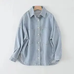 SivatuWomen'sDenimJacketsNewinOuterwearJeansLongSleeveBomberJacketsSpringHarajukuY2kFashionKoreaDenimShirt