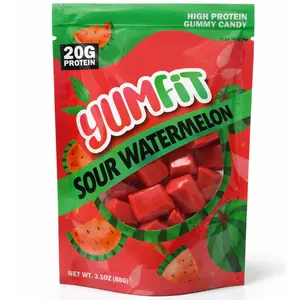 20g Protein Gummy Candy - Sour Watermelon (Sweet High Protein Snack) Gym Sweets Natural Fruit