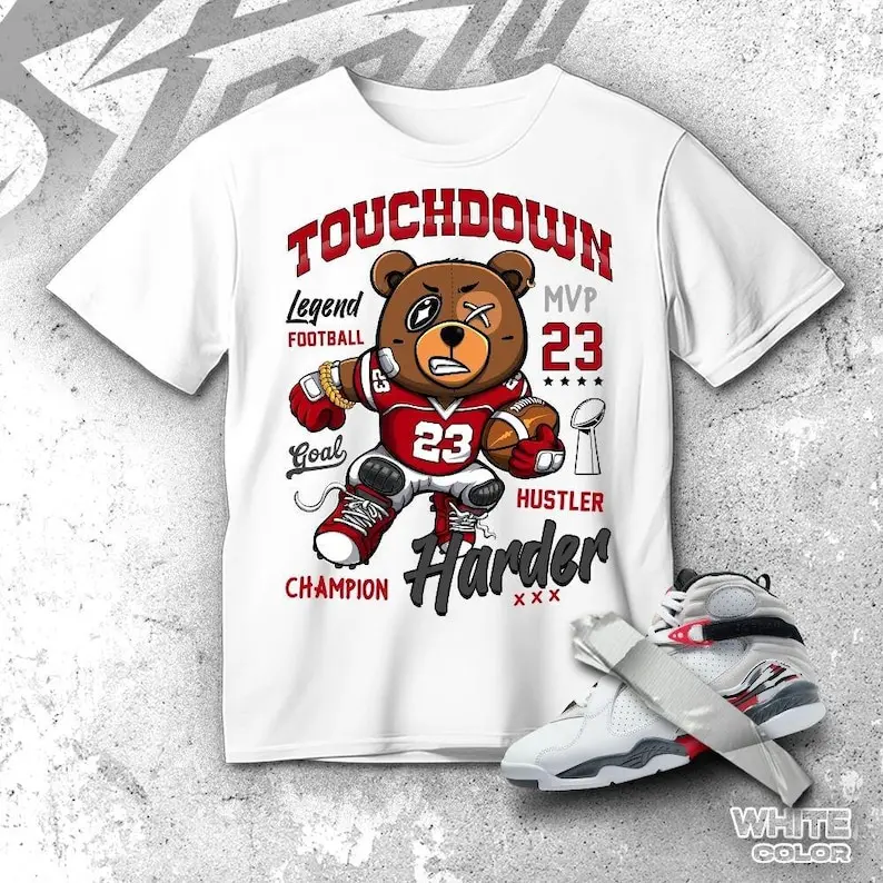 Sneaker Match Graphic Tee AJ 8 Bugs Bunny Touchdown Harder Design