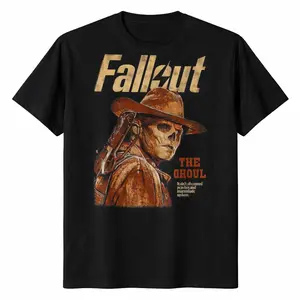 [100% Cotton] Trendy Post Apocalyptic Style Graphic T-Shirt Vintage Western Skull Cowboy Tee for Men Women Streetwear Fans Gift Idea Birthday Halloween Casual Outfit Edgy Cool Vibes Unique Retro Aesthetic Comfortable Daily Wear Bold Statement Look