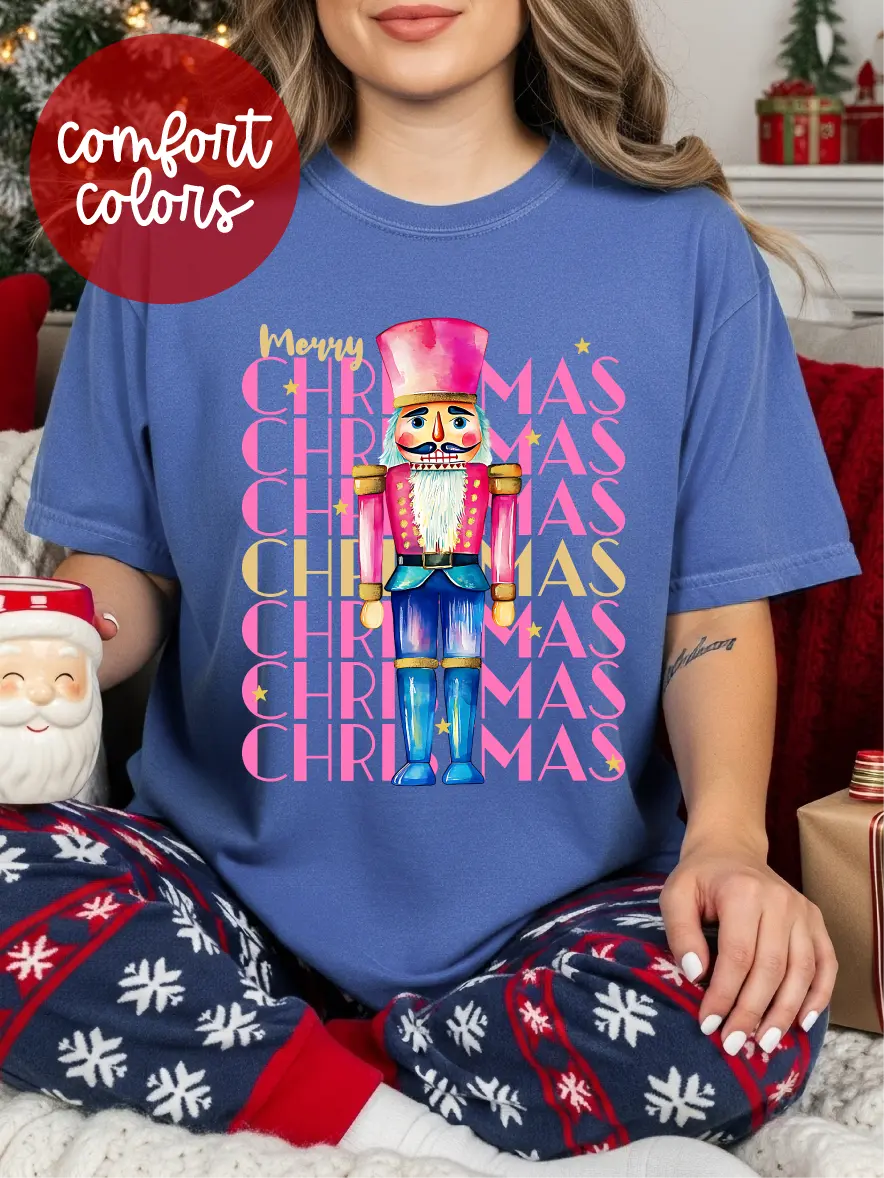A Nutcracker Christmas ~ Unisex Short Sleeve CC Garment Dyed T-Shirt Printed in the USA