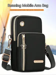 Women's Mini Crossbody Phone Bag, Vertical Wallet, Sports Arm Band, Crossbody Shoulder Bags, Earphone Hole, Casual Fashion for Work, Office, University, Gifts