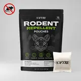SoFyre Rodent Repellent Pouches (12 Pouches) – Natural Rodent Repellent with Peppermint & Cinnamon Oils, Kids and Pets Safe Rodent Repellent, Long Lasting Rodent Control