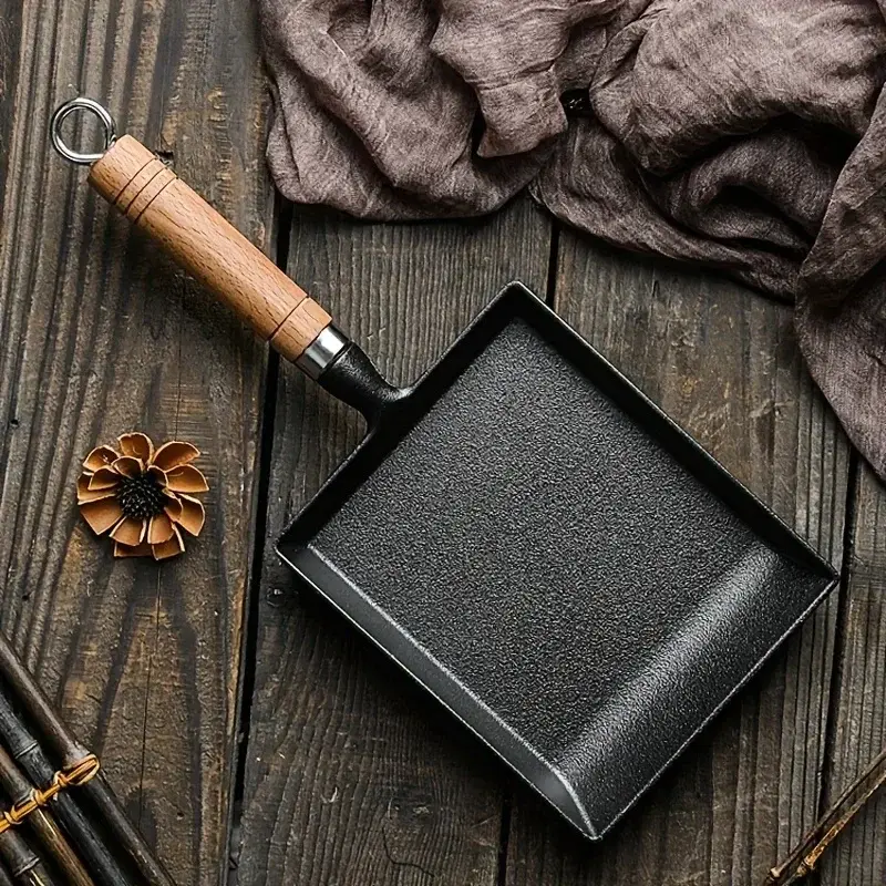 Japanese Cast Iron Tamagoyaki Pan - Classic Japanese Cooking Method, Durable Cast Iron Cookware, Versatile Cooking Tool