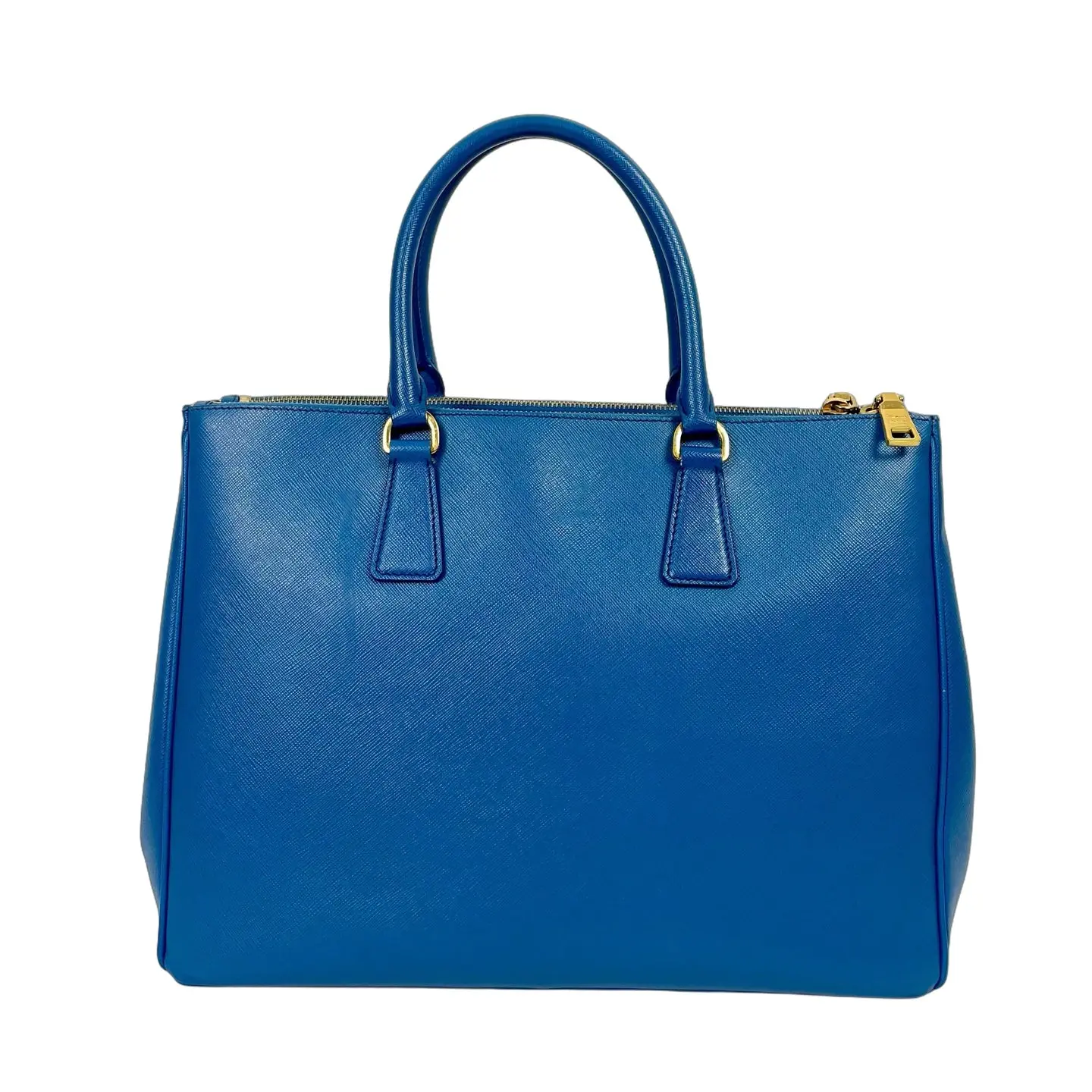 Pre-owned leather Tote Bags Prada Galleria Saffiano Top Handle Bag Royal Blue