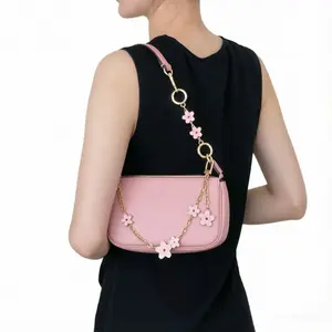 Cherry Blossom Bag Extender Chain, Adjustable Strap Extension for Underarm & Shoulder Bags, Decorative Charm to Lengthen & Customize Your Purse
