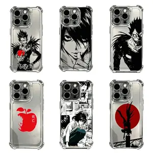 Death Note Plating Phone Case  for iPhone 17, 16, 15, 14, 13, 12, 11 Pro Air Plus ProMax and Samsung S26-S22 Plus shock-absorbing phone cases, fashionable gift.