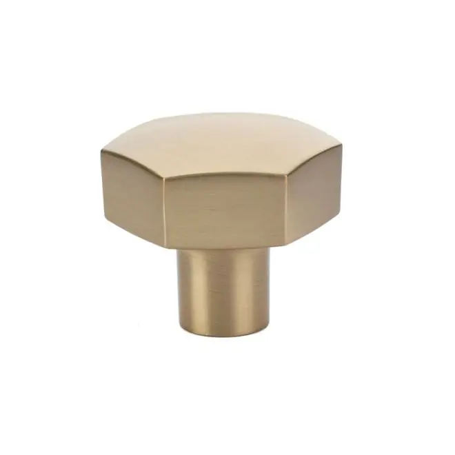 1.5 in. Mod Hex Cabinet Knob, Satin Brass