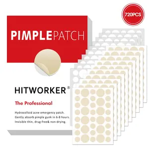 720 Count Hydrocolloid Pimple Patches, Blemish Patches, Skin Tone Invisible Spot Covers, Effective Acne Treatment, Discreet Design, Long-Lasting Coverage