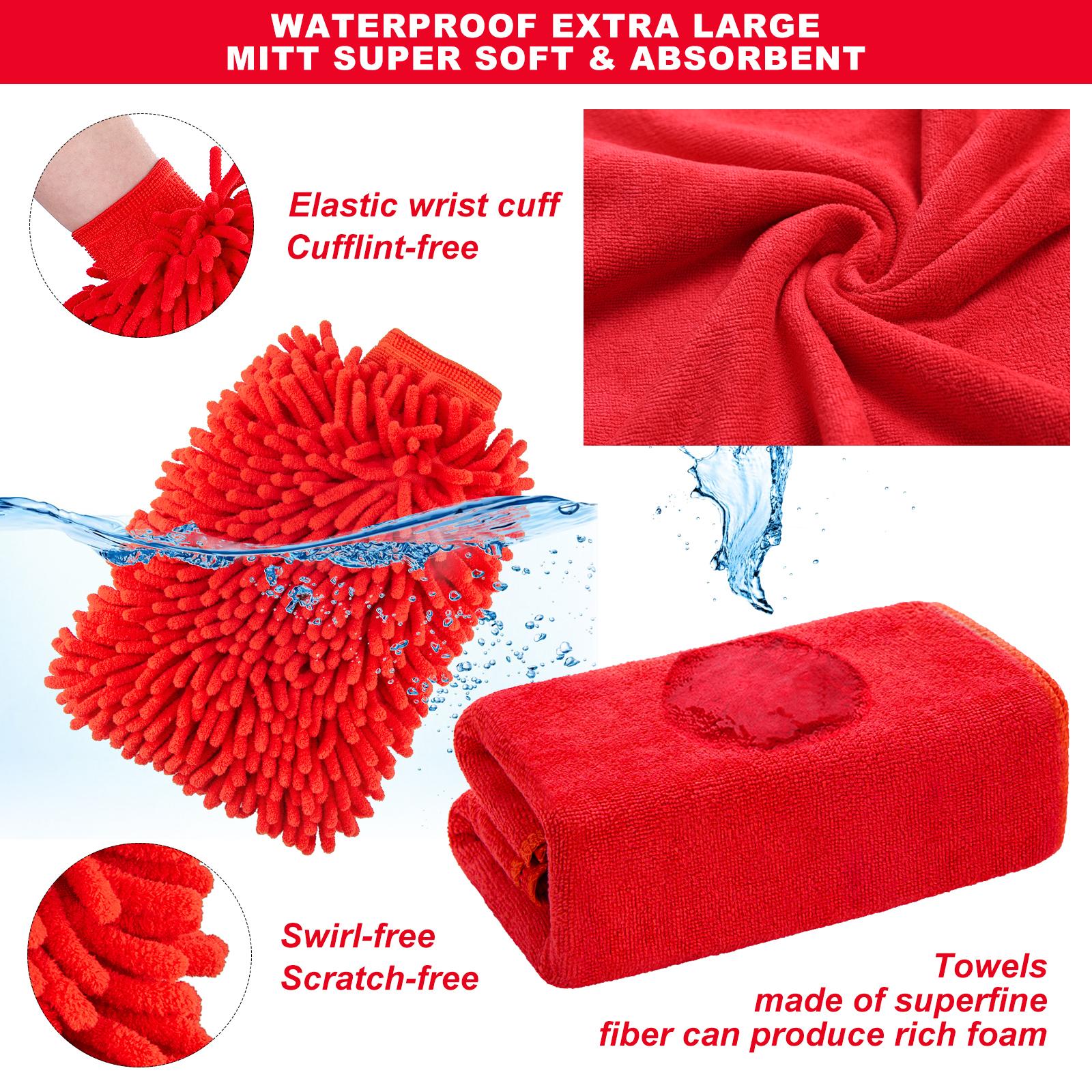 26/42Pcs Car Wash Cleaning Kit with Foam Gun Sprayer, Detailing Brushes, Window Water Scraper, Tire Brush, Towels – Complete Detailing Products for Interior & Exterior Care, Car Detailing Products
