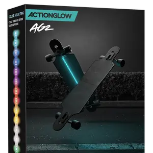 LED Longboard Lighting System - ActionGlow (AG2) | 7 Color Modes, 100% Waterproof, Super Bright, Visible from Over a Half Mile, Easy 5 Minute Install