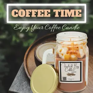 Fueled by Coffee Candle Whipped Top Handmade Mug Candle for Coffee Lovers with Rich Aroma and Perfect Gift for Coffee Enthusiasts