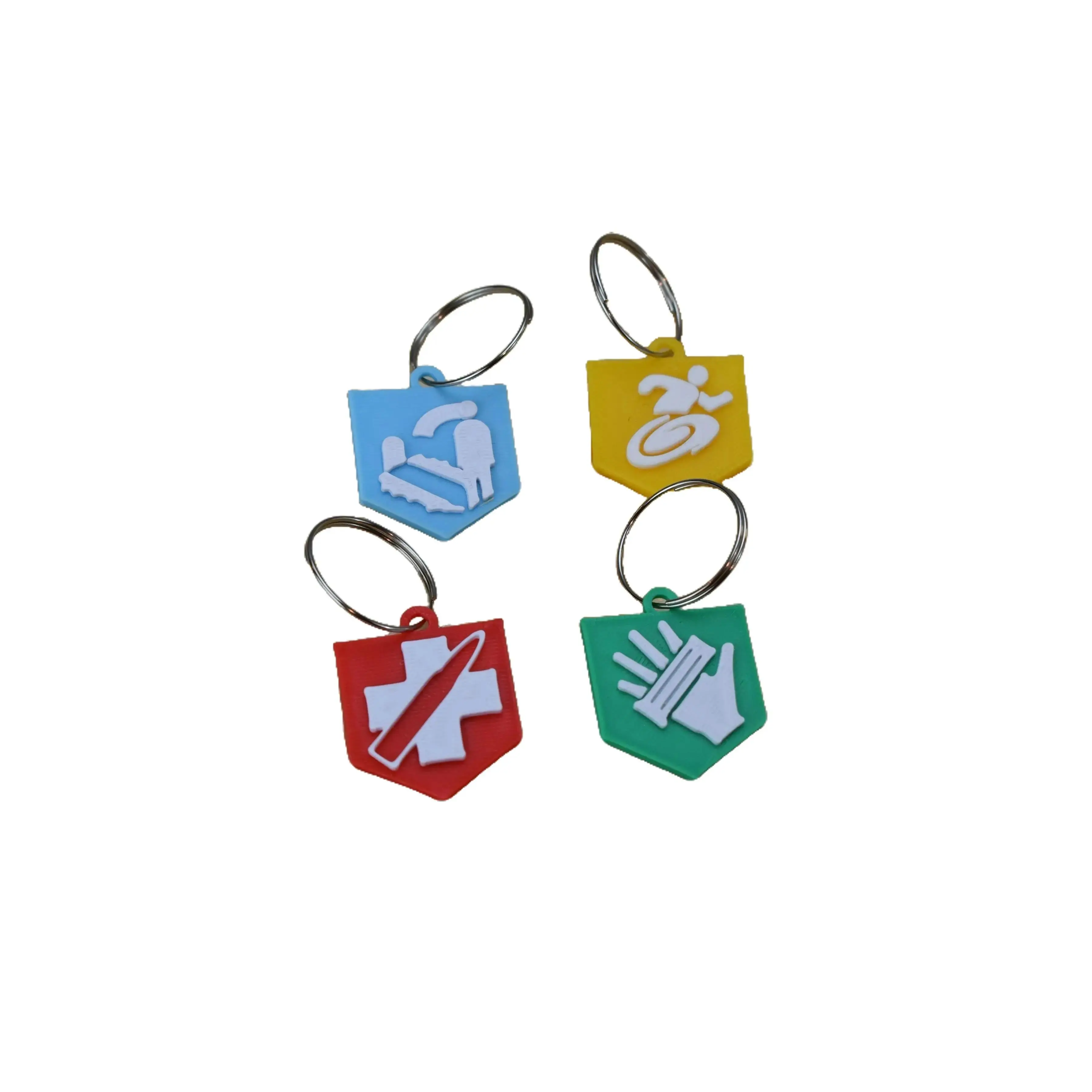 Call of Duty Zombies Perk Logo Keychains - 1.5 Inch 3D Printed PLA Filament, Quick Revive, Juggernaut, Speed-Cola & Stamin-Up Perks Available