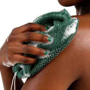 Stretchable Design African Mesh Sponge Bath Towel, 100% Premium Nylon Material, Breathable & Quick-Drying Mesh Sponge, Deep Exfoliation, Bathroom Cleaning Essential