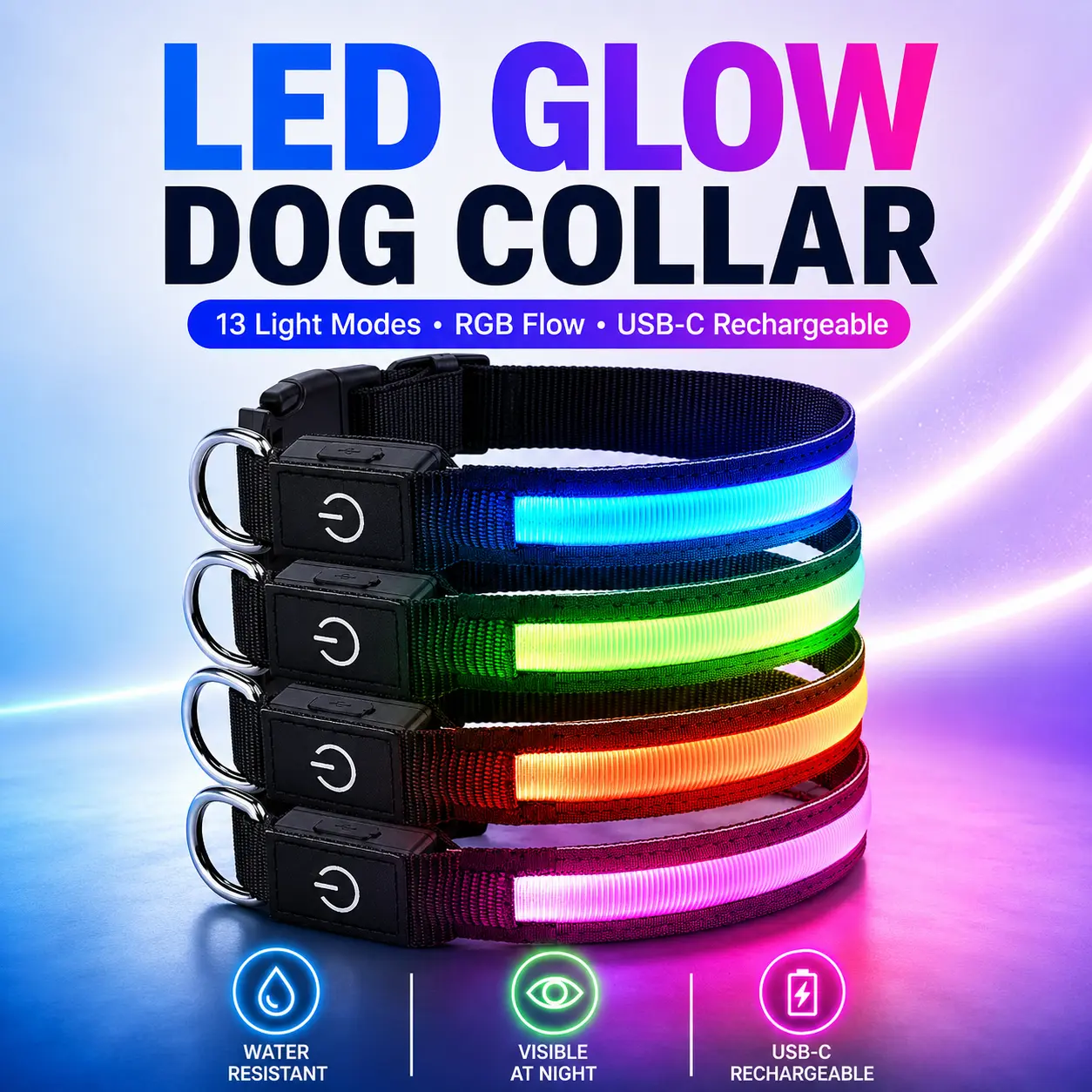 LED MultiColor Glow Collar