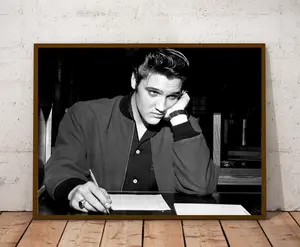 Elvis Presley vintage poster photograph - retro wall art - Elvis photo print - Live music posters - Housewarming gift ideas - anniversary gifts