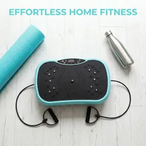 4D Vibration Plate 440LBS Capacity with Triple Motors for Lymphatic Drainage & Exercise Machine with Mat, Remote, and Resistance Bands