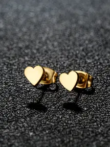 Fashion Heart Earrings, Stainless Steel Heart Earrings, Round Earrings, Party, Friends Gathering, Wedding Gift, Geometric Simple Design