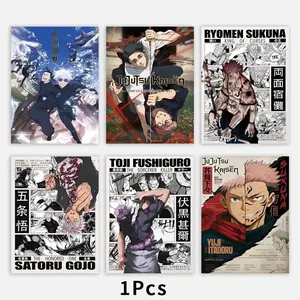 Japanese manga/anime - Jujutsu Kaisen - Satoru Gojo, Ryomen Sukuna, wall hangings, posters, Vibrant Cartoon Design, Print for modern home decor, suitable for living rooms, bedrooms, dormitories, minimalist style, frameless, Modern Home Decoration
