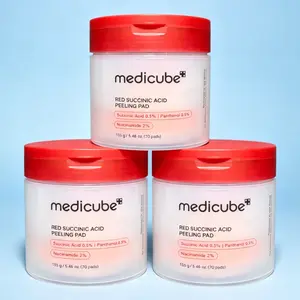Medicube Red Succinic Acid Peeling Pad, Gentle Blemish Clearing & Pore Refining Facial Pads