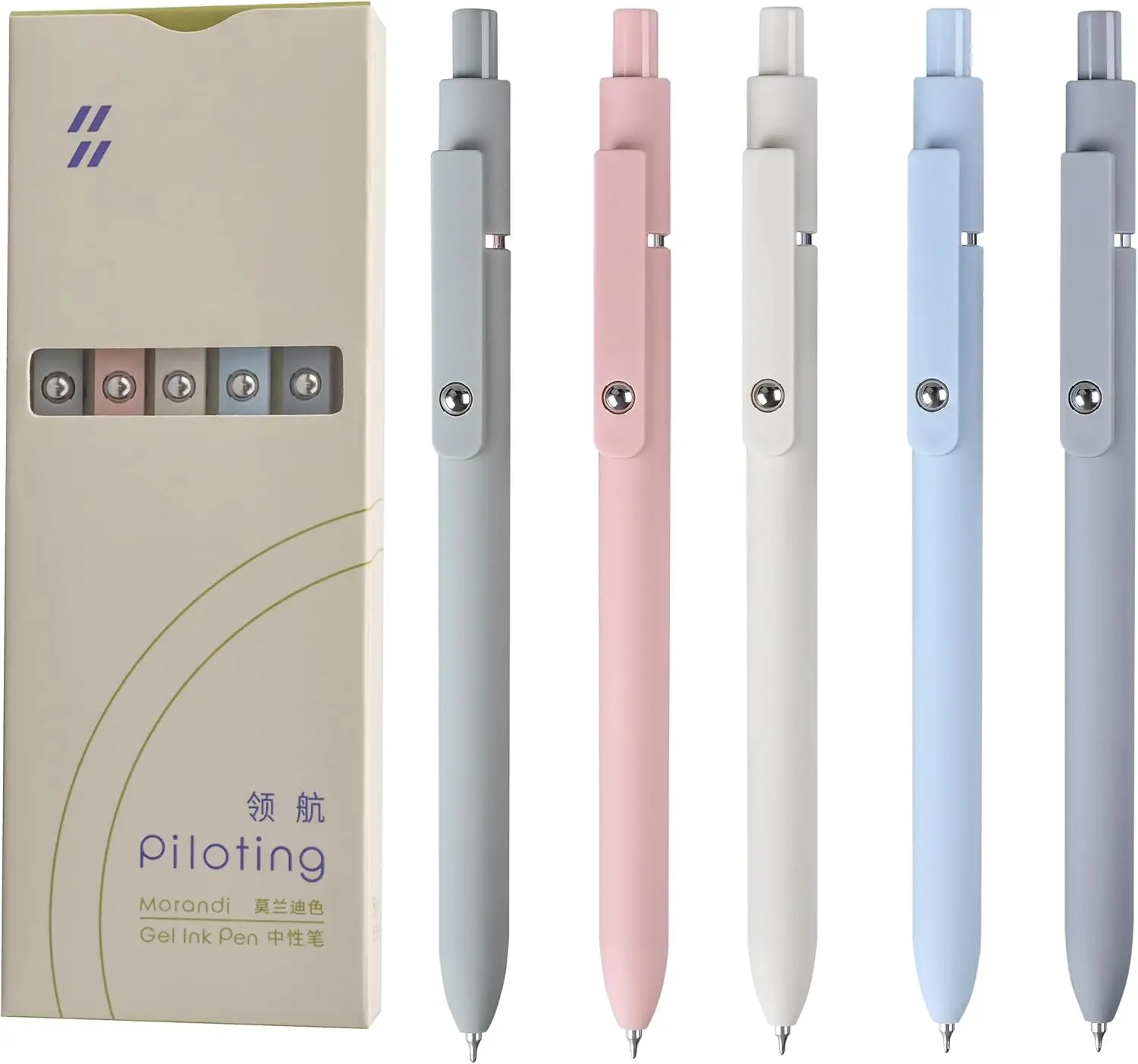 Gel Pens, 5pcs 0.5mm Quick Dry Black Ink Fine Point Smooth Writing Pens High-End Series Ballpoint for Office School Supplies
