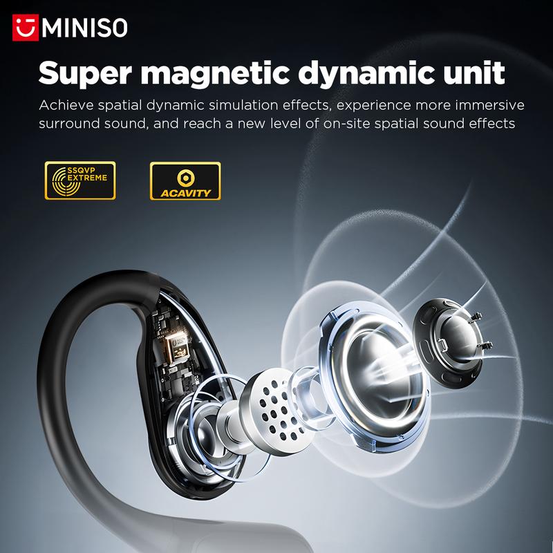 MINISO MS190 Wireless Headphones Bluetooth 6.0 Sport Earphone Built-in Microphone HIFI Sound Quality Earbuds