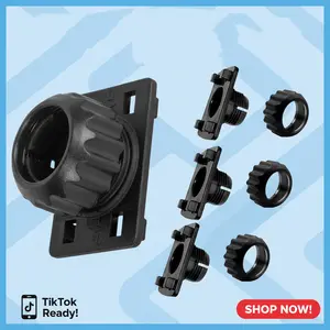 4PCS 17mm Ball Joint Mount Socket  4-Button Lock Tightening Nut Replacement for CarPlay Screen, GPS & Phone Holder