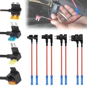 Caurfa 8 Pack 12V Car Add-a-Circuit Fuse Tap Standard Mini Micro2 and Low Profile Taps 4 Types ATO ATC ATM APM Holder for Cars Trucks Boats, Mini Automotive Fuse Connector ATC AMP Blade Fuse Holder