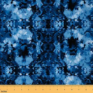 Tie Dye Outdoor Fabric by The Yard,1 Yard,Boho Hippie Tie Dye Upholstery Fabric,Bohemian Gypsy Decorative Fabric for Home DIY Projects, Washable Polyester, Tie Dye Pattern