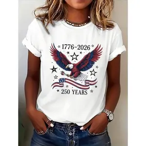 Men'S And Women'S Matching Fashion Letter Print| Surprise Gift| 180G Men'S And Women'S Casual Round-Neck T-Shirt, Regular Style T-Shirt for Spring And Summer Season.Suitable for Flag Day And The 250Th Anniversary Celebration of The United States