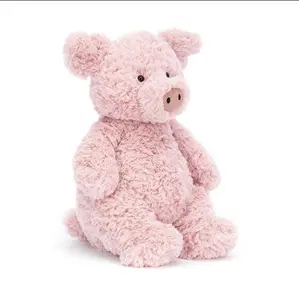 JellyCat Barnabus Pig Plush 30cm – Super Soft Fluffy Stuffed Animal, Cute Pig Toy, Perfect Gift for Kids, Girlfriend & Valentine