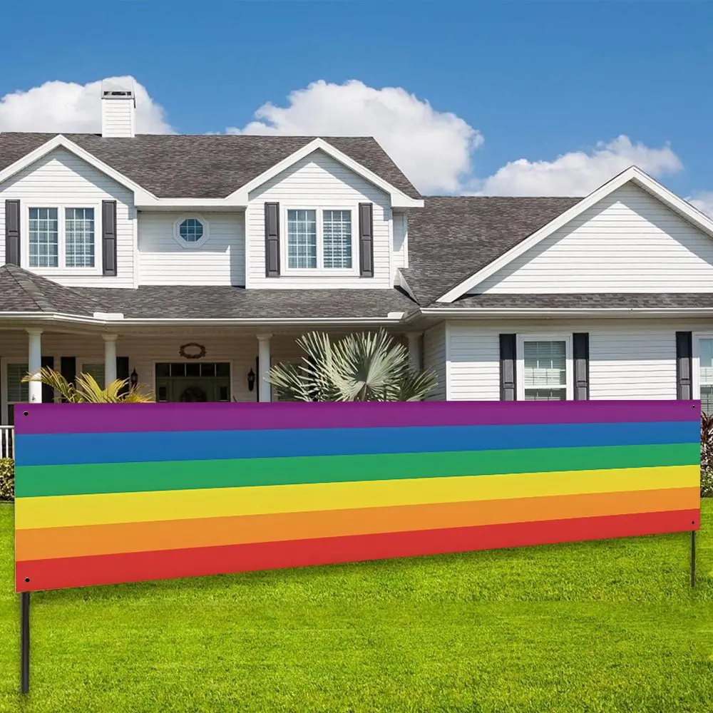 Pride Month Banner, 45x200cm, Lgbt Theme, Free Love Equality Passion, Colorful Tablecloth, Party Supplies, Festival Decor