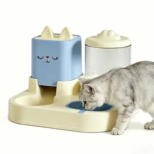 Automatic Pet Feeder With 2200mL-74oz Water Fountain, 1800mL- 60oz Food Dispenser Combo,for Large Dogs & Multiple Cats