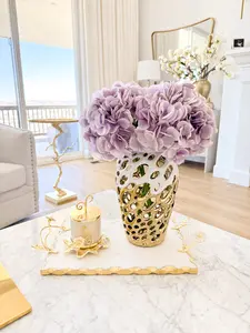 Artificial Faux Lavender Purple Hydrangea Stem