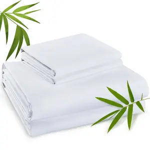 Emircey 3 Piece Bamboo Sheets Set (1 Fitted Sheet + 2 Pillowcases) – Soft, Breathable, Cooling Bedding for Home, Hotel, and Dorm, Mother's Day Gifts for Her