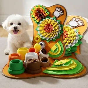 Dog Snuffle Mat for Slow Feeding, Interactive Puzzle Food Mat for MeAntal Stimulation, Foraging Training Toy for Dogs