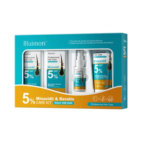 Unisex Volumizing Hair Growth Product Variety Pack, Haircare Kit with Shampoo and Conditioner, Serum, Scalp Massage Balm for Thicker-Looking Hair Loss Support