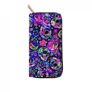 Purple Skull Paisley Wallet