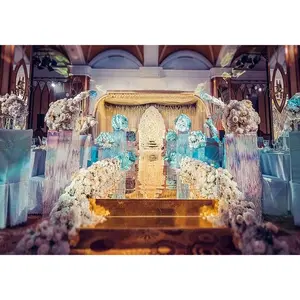 Double Sided Silver Mirror Carpet Aisle Runner Decorative Runner Rug for Weddings, Birthday, Prom, Glam Party (Gold/Silver, 3.3' x 66')