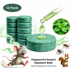 Pesticide-Free 100% Natural Peppermint Oil Mouse & Pest Repellent Balls (12 Pack), Pet Friendly, Safe Rodent Deterrent for Indoor, Outdoor, Home & Garage,
