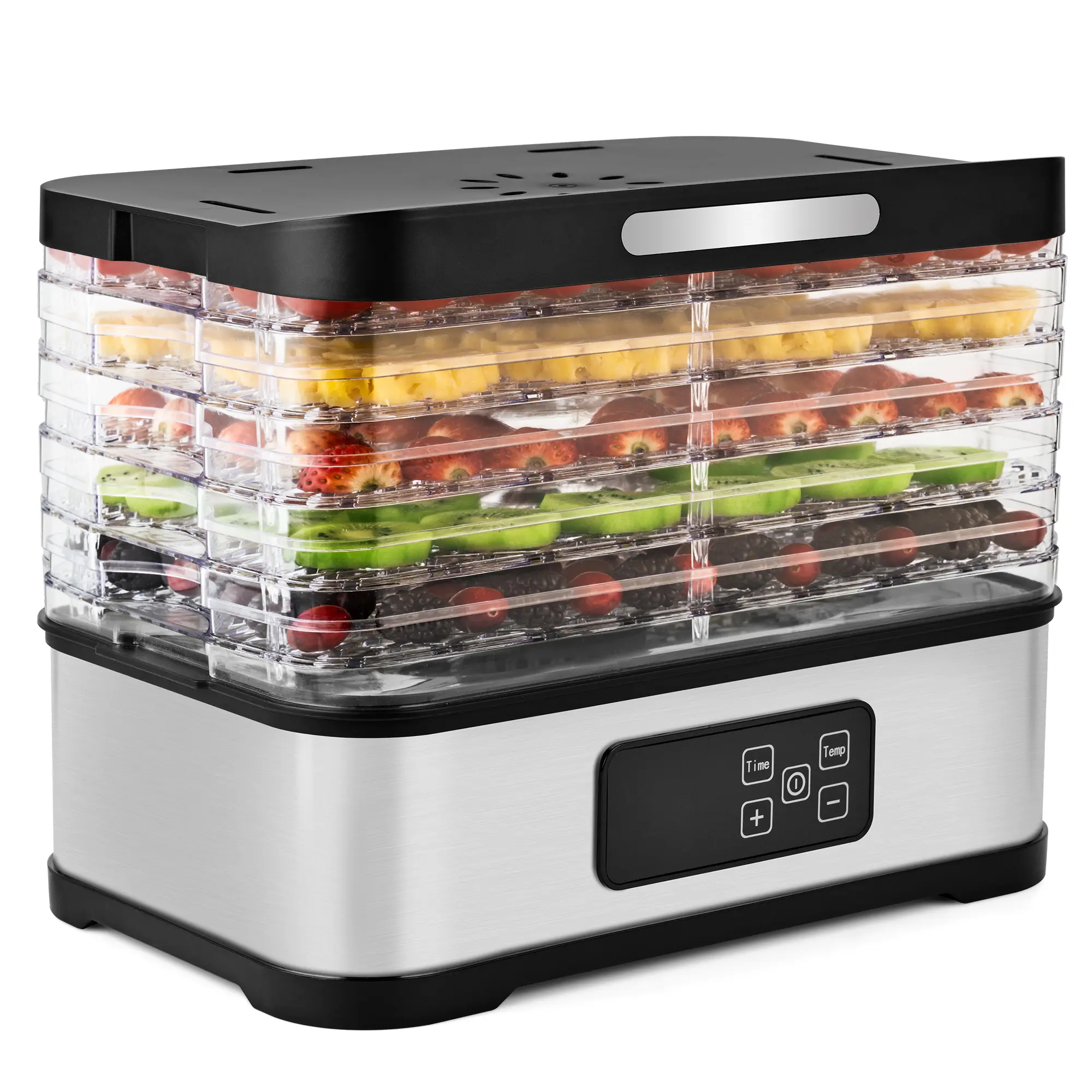 Pukomc Premium 5-Layer Food Dehydrator AS-Grade BPA-Free Eco-Friendly Green One-Touch Operation for Healthier Snacks Salad Chopper Home Appliances Ice Cube Maker Machine summerwins