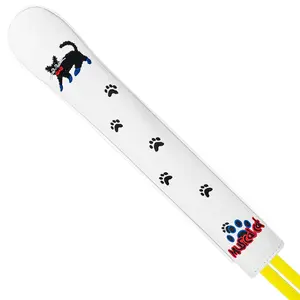 Exquisite Cat Paw Embroidered Golf Alignment Stick Cover, Comfortable PU Golf Direction Indicator, Durable Golf Accessory for Men & Women