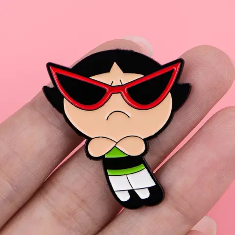 American Classic Cartoon Movie Metal Brooch Clip, Cool Girl Fashion Zinc Alloy Accessory, Multifunctional Bag Sweater Decoration Badge, Alloy Brooch Pin