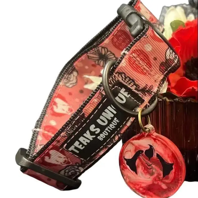 Handmade Pennywise It Horror Movie Dog Collar 1 Inch Thick Ribbon Durable Nylon Webbing All Sizes Perfect Fit for Your Dog